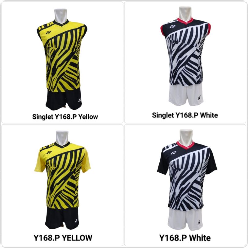 Setelan Baju dan Singlet Badminton Bulutangkis Y168 Polos