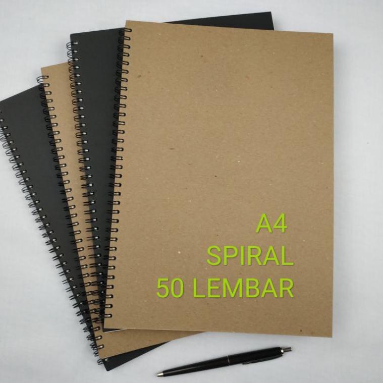 

[JVSPA3943] BUKU TULIS NOTEBOOK catatan A4 JILID SPIRAL SIMPLE BASIC TEBAL 100 HALAMAN