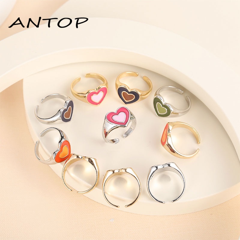 Aksesoris Fashion Cincin Pasangan Cinta Adjustable ANTOP