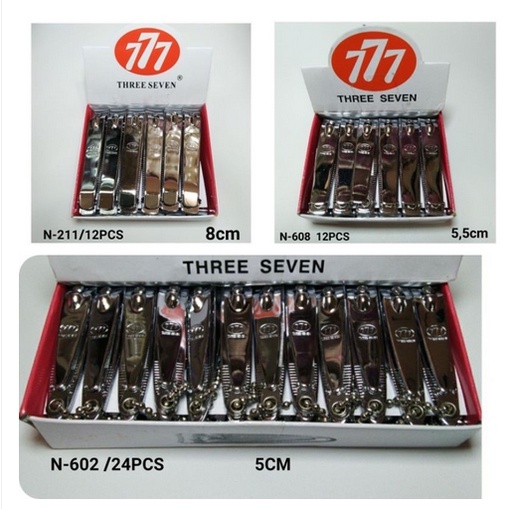 Gunting Kuku Three Seven Kecil 5 cm Tajam Tidak Keras Atau Alot Catutan Made in Korea Manicure Nail Cipper 777 Gunting Pemotong Mini Tajam Berkualitas Berbahan Besi Pembersih Jari Jari Grosir Prakarya