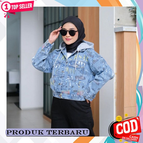 Jaket Levis Oversize Jumbo Big Size Jeans Jacket Denim Wanita Perempuan Cewek Cewe Terbaru Kekinian 