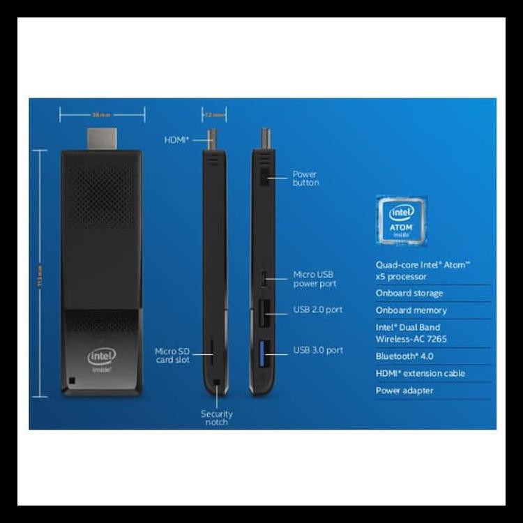 BAYAR DITEMPAT INTEL COMPUTE STICK STK1AW32SC - INTEL KOMPUTER STK1AW32SC KODE 672
