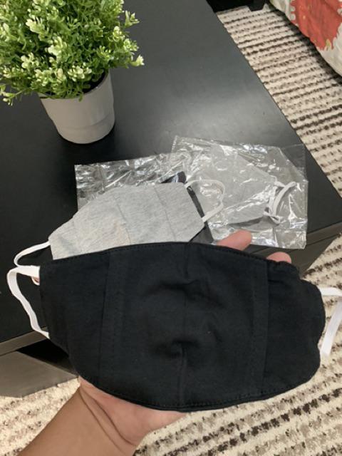 Masker Kain 3 Lapis Selip Tissue Filter Jadi 4 Lapis 4ply Face Mask Katun Anti Debu Cotton Mask