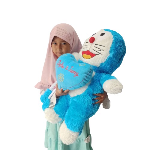 BONEKA DORAEMON XL RASFUR GRATIS COSTUM UKIR NAMA CETAK PHOTO