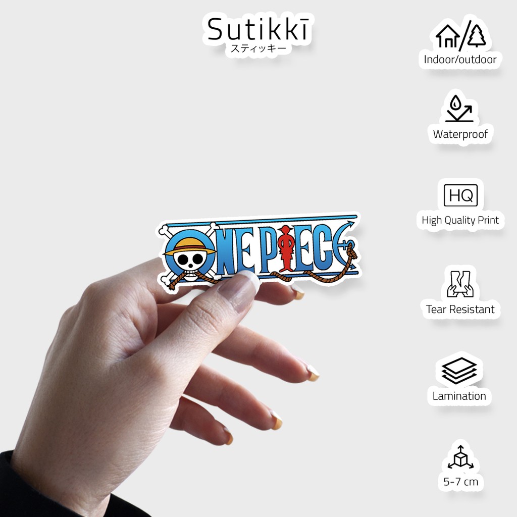 Sutikki | Sticker Pack One Piece Jolly Roger Mugiwara Straw Hat Flag Bendera Stiker Laptop Vinyl