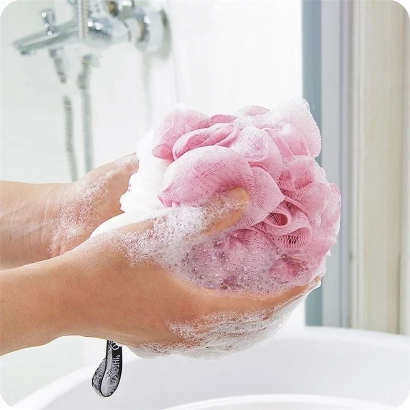 Spon Mandi Premium Tebal Shower Puff Rainbow Bath Ball Sponge Full Busa Warna-warni Murah Busa Mandi Lembut Busa Melimpah