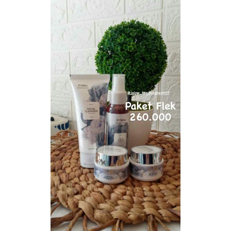 Jglow Skincare/Paket Flek/Untuk Kulit Berminyak Bakas Jerawat Dan Flek Hitam