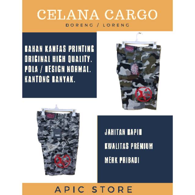 Celana cargo pendek pria / celana cargo pendek / celana pendek cargo / celana pendek army
