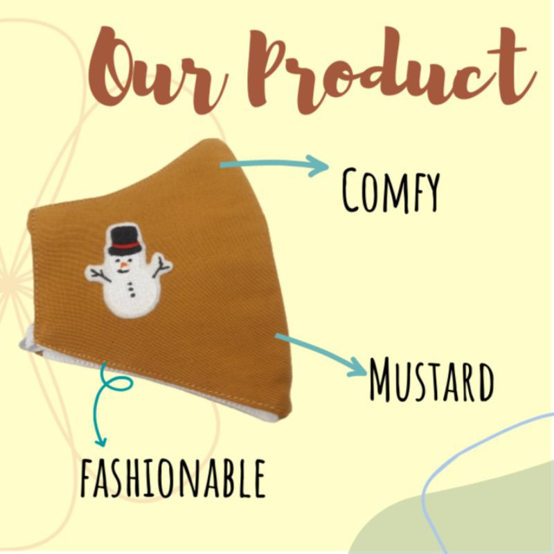 masker wajah kain 3ply [masker edisi natal] hampers wisuda natal christmas
