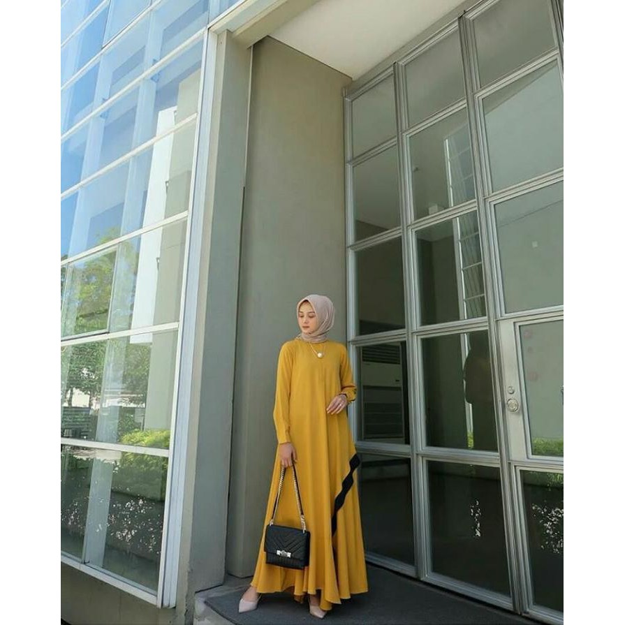 Dress Mayung Senja Dress Bahan Moscrepe Gamis Wanita Terbaru 2023 Kekinian Maxy Dres Wanita Jumbo Pakaian Wanita Baju Muslim Wanita Modern