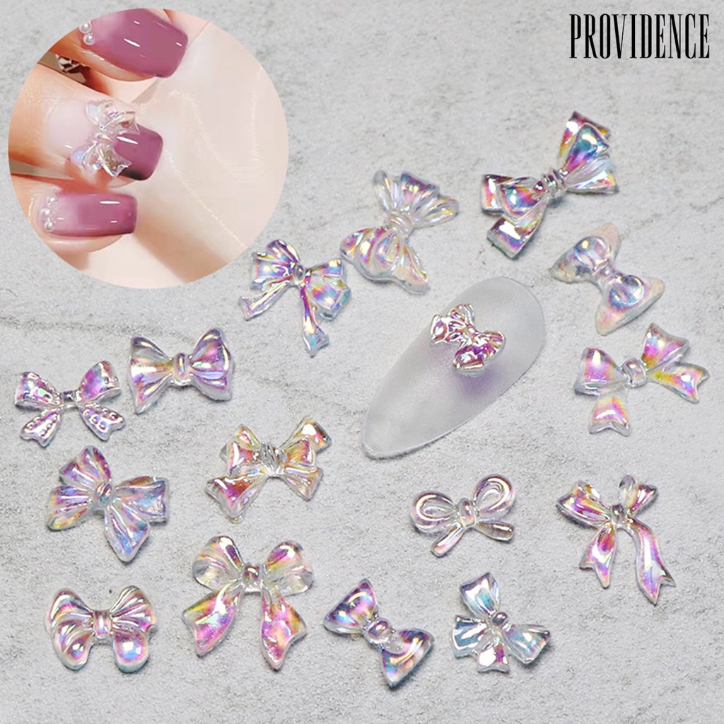 Providence 50 Pcs Ornamen Pita 3D Warna Aurora Untuk Dekorasi Manicure / Nail Art DIY