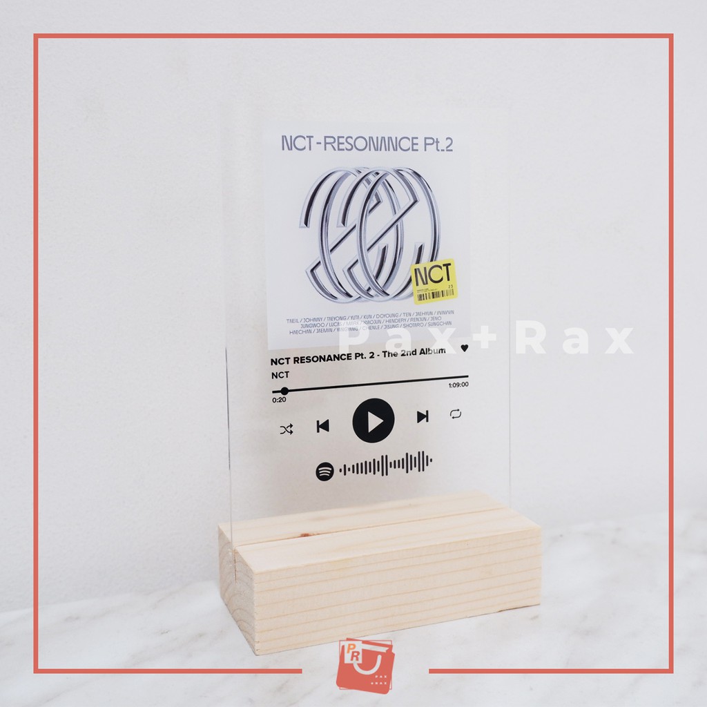 [READY] Custom Spotify Acrylic Album Art Dengan Stand Kayu