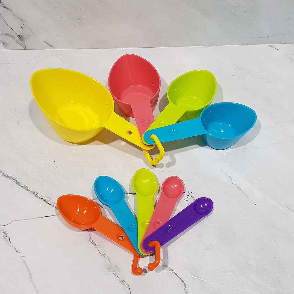 set 9 sendok takar Besar Kecil meansuring cup spoon ml COLOR