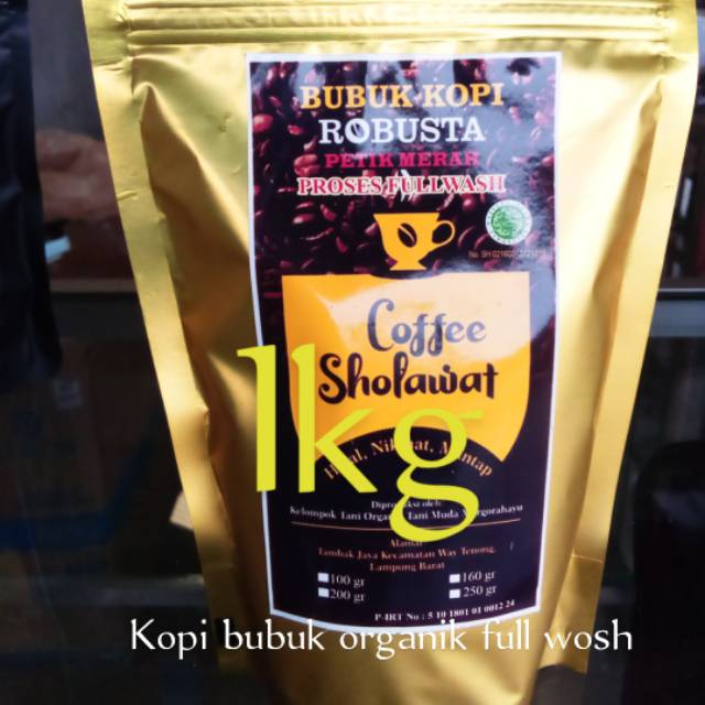 

Bubuk kopi organik full wosh