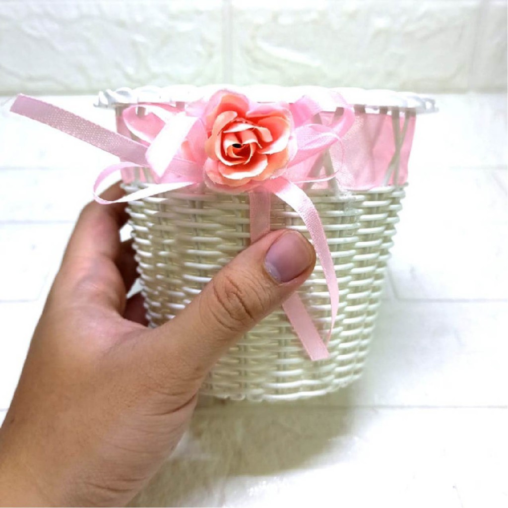 Vas Mawar Pinky BESAR Cute Manis Shabby Chic Romantis