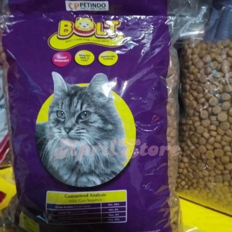 Makanan Kucing 1kg Bolt Cat Food Bolt Repack 1Kg / Bolt Cat Food 1Kg