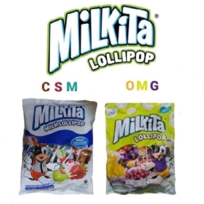 

Milkita Lollipop Refill - Milkita loly 30 pcs n 50 pcs - Permen Milkita Susu lolipop - Milkita Assorted Coklat Stroberi Melon Orange Mango Grape