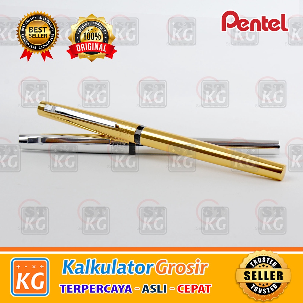 Pulpen Pentel RS3 Rolling Writer / Refill TR440 0.8mm Ballpoint Pentel 0.8 Gold Dan Silver Sign Pen Japan Warna Tinta Biru RS3BR MG8 Atk HItam Pen MG 8