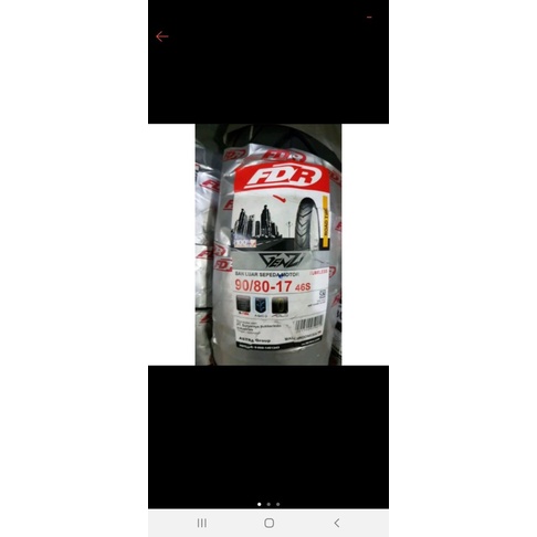 Ban luar motor FDR 90-80 ring 17 TL-Genzi ukuran Tubes 300-17 Genzi racing