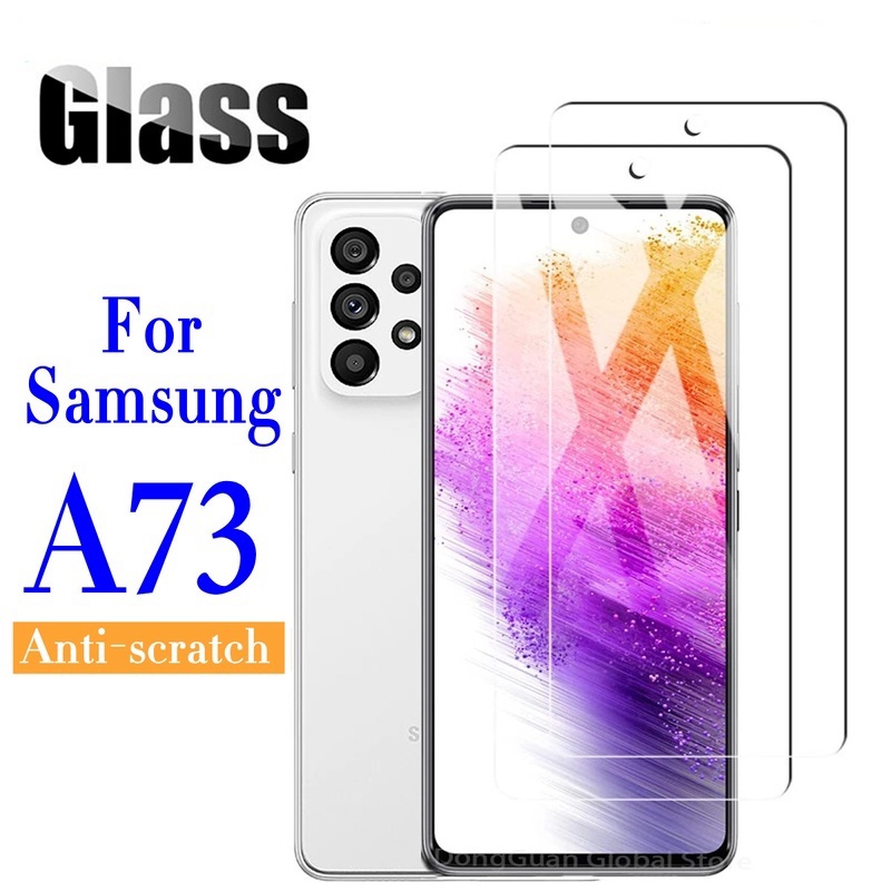 1pc Pelindung Layar Tempered Glass Anti Sidik Jari Untuk Samsung A73 5G / SmartPhone