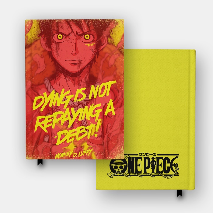 

Notebook Luffy Debt One Piece Anime Cosplay Buku Tulis Hardcover Agenda Jurnal Diary Custom