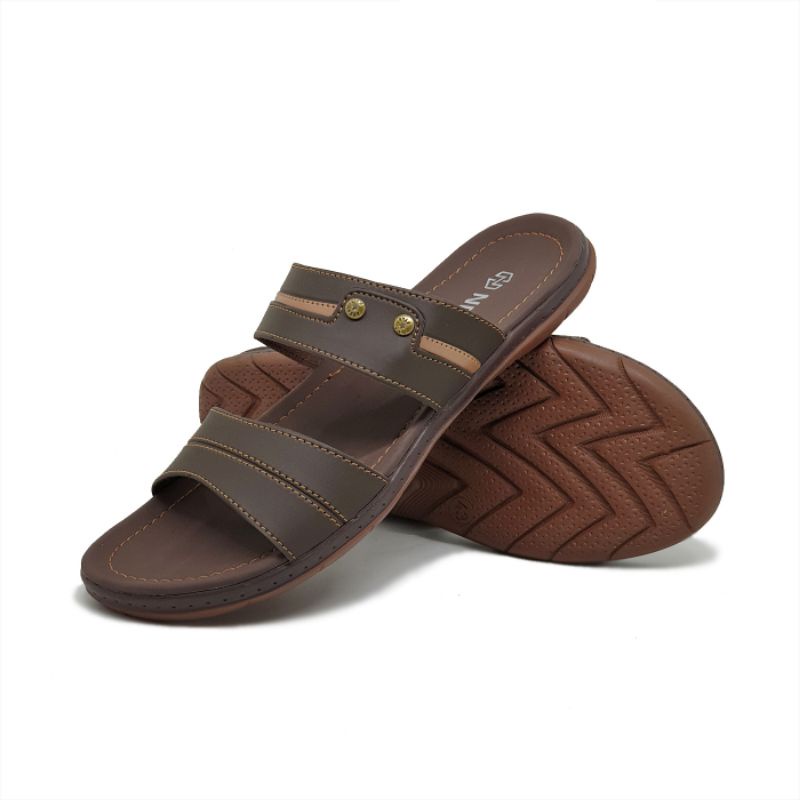 Sandal Pria Casual Nevis NVS 13 Sandal Kulit Selop Slop Original
