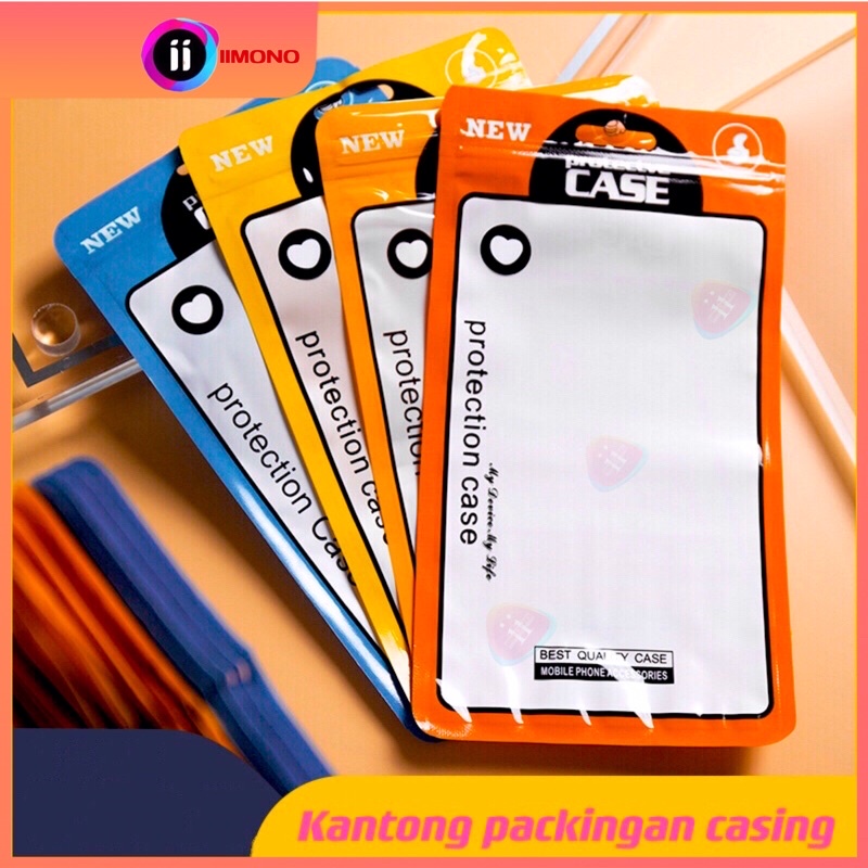 KANTONG PACKINGAN CASING PLASTIK GANTUNGAN CASE ALL TYPE CASING HP GROSIG / PACKINGAN GANTUNGAN CASING PLASTIK KLIP WARNA WARNI (UKURAN 12X21)