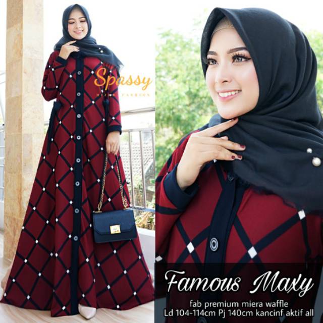 Famous Dress Ory by Spassy Dress Maxy | Maxi Dress | Suplier Hijab Solo | Grosir Hijab Solo
