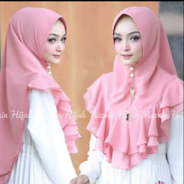 Hijab Jilbab Khimar Syari Terbaru Azkiya Rempel Termurah