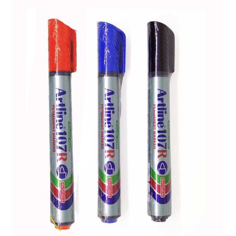 

Spidol Artline 107R Permanent Marker - Merah, Biru, Hitam