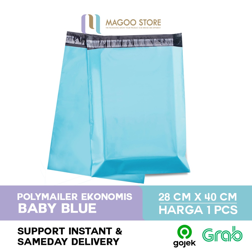 

Polymailer Ekonomis Baby Blue | Plastik Packing Online Murah - 28x40