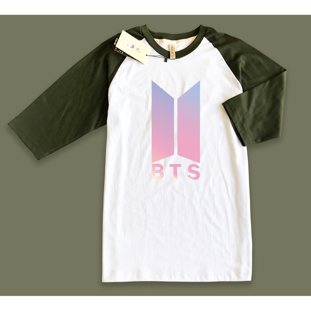 Kaos Raglan Baju desain logo BTS army Galaxy bangtan Boys kpop korean