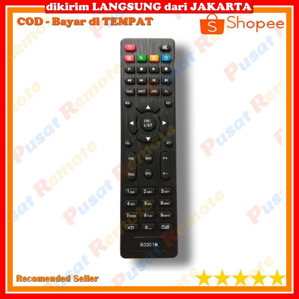 Remot/Remote Kontrol Untuk Receiver K-VISION Bromo / KVISION C2000 B0310 Hitam Original Quality COD
