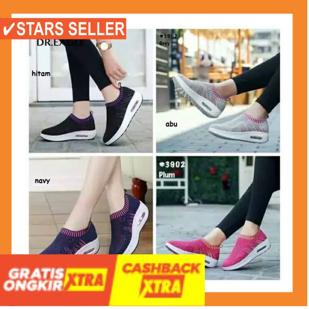 (BAYAR DI TEMPAT) MURAH BARU ASLI ORIGINAL NEW 2020 / R9 Sepatu Wanita Slip On Eagle Venom DR24