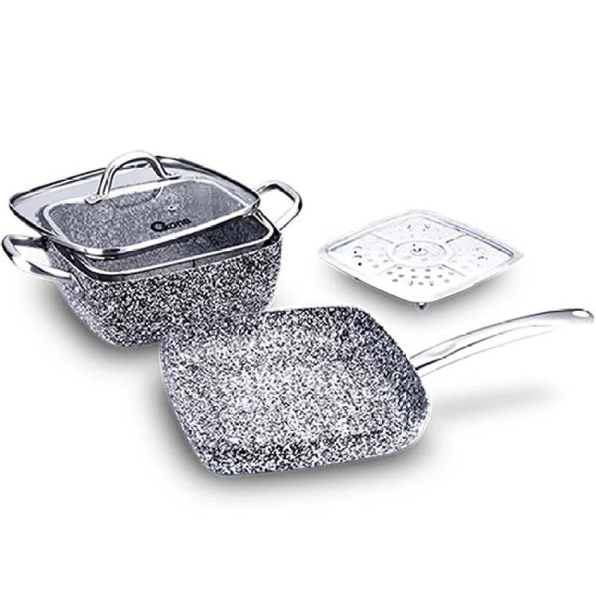 Oxone OX-05SQ 5Pcs Panci Granite Cookware Set