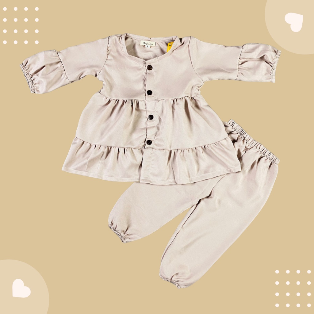1-4TH SETELAN ANAK FREYA POLOS ONESET ANAK BY MYBEE Versi 2-TAN
