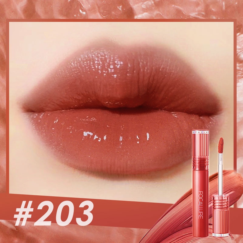 [BPOM]FOCALLURE Jelly-Clear Dewy Lip Tint--Tahan lama Lipstick-#203🔥🔥