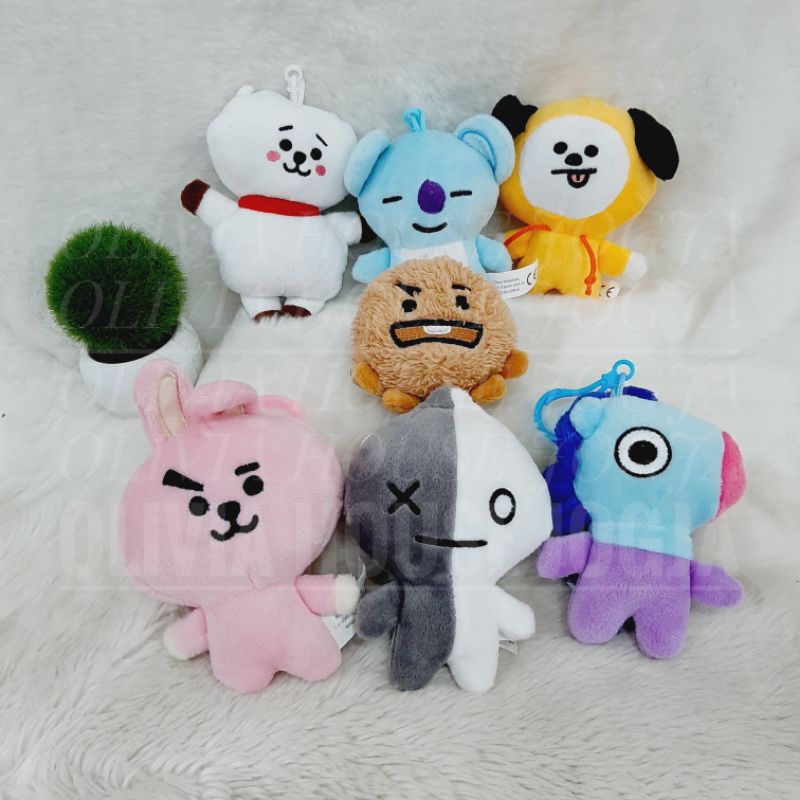 Gantungan Boneka BTS Import Unofficiall Ring Plastik Gantungan Tas BTS KPOP Std