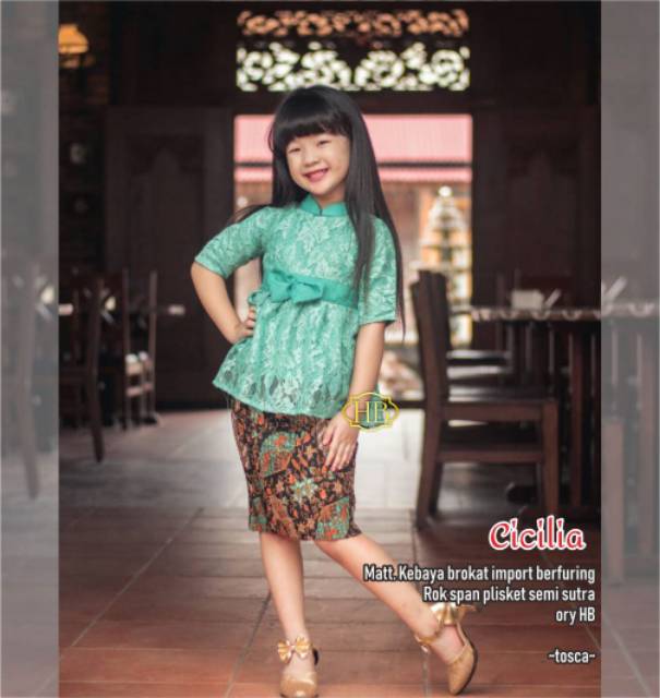 CICILIA SET KEBAYA BRUKAT ANAK ORI BEST SELLER