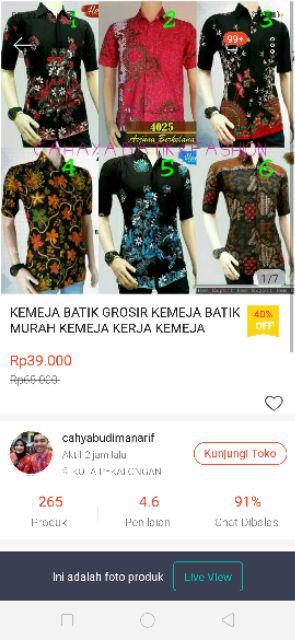 Kemeja Batik Grosir Kemeja Batik Murah Kemeja Batik Kerja Kemeja Batik Kantor  Kemeja Pria