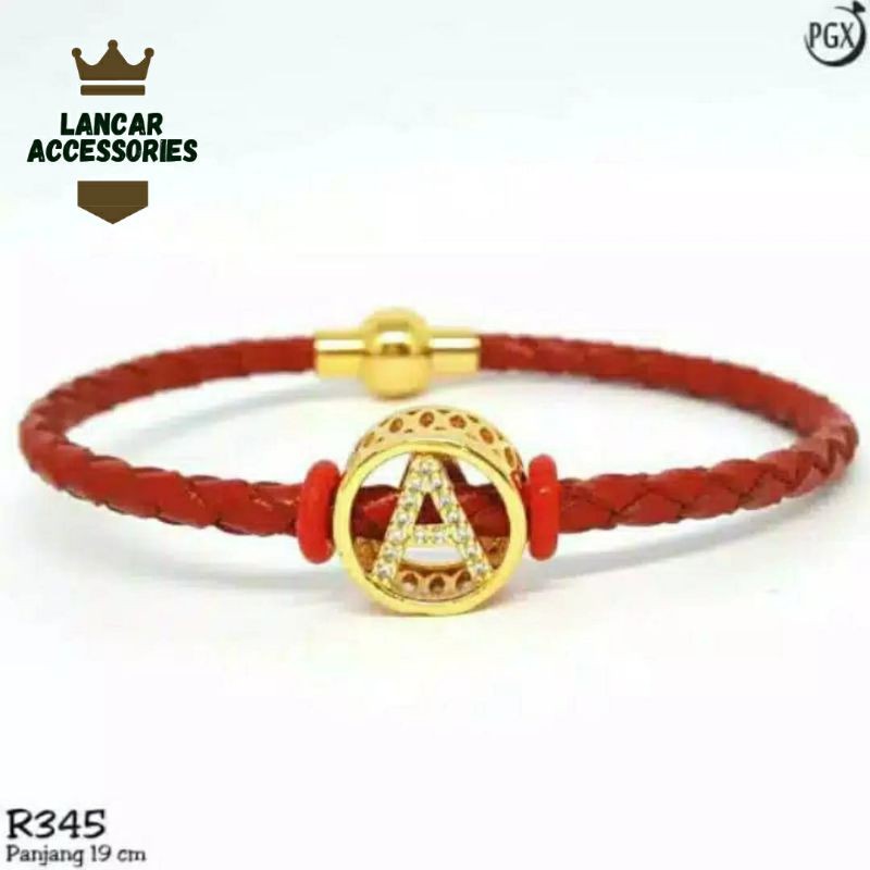 Gelang Tali Wanita Inisial Huruf Liontin Xuping Untuk Anak Dan Dewasa Nama Couple Pasangan