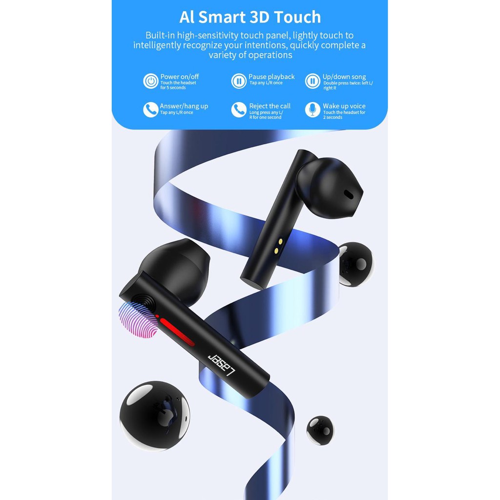 True Wireless Stereo / TWS  T-13 ORIGINAL LASER Earphone Bluetooth