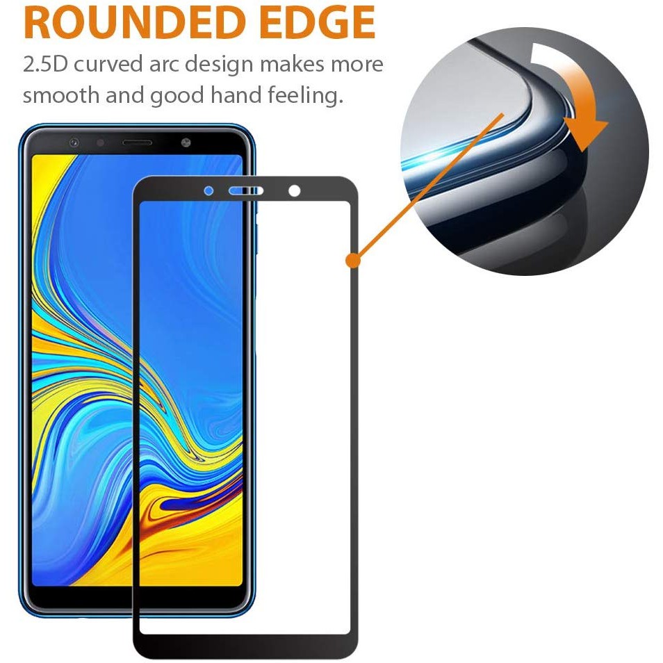 Anti Gores Kaca Temper Glass Full Samsung A7 2018  kualitas terjamin