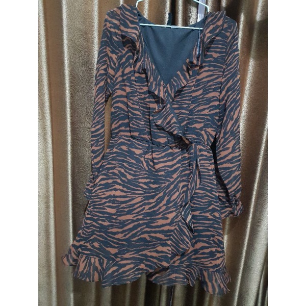 H&M Blouse Woman Preloved Motif Leopard