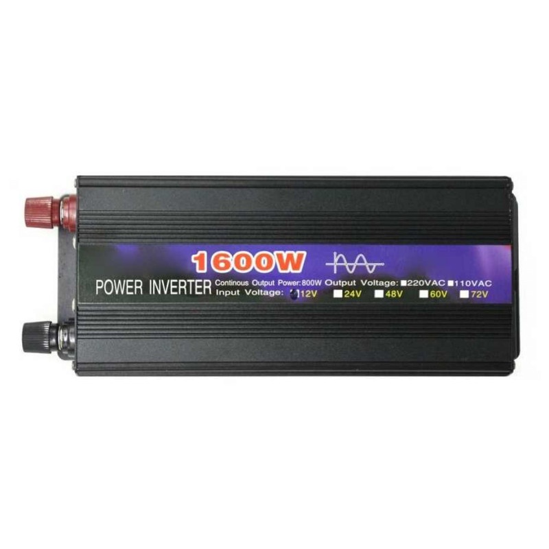 Power Inverter Mobil Mengubah DC 12V to AC 220V 1600W Pure Sine Wave