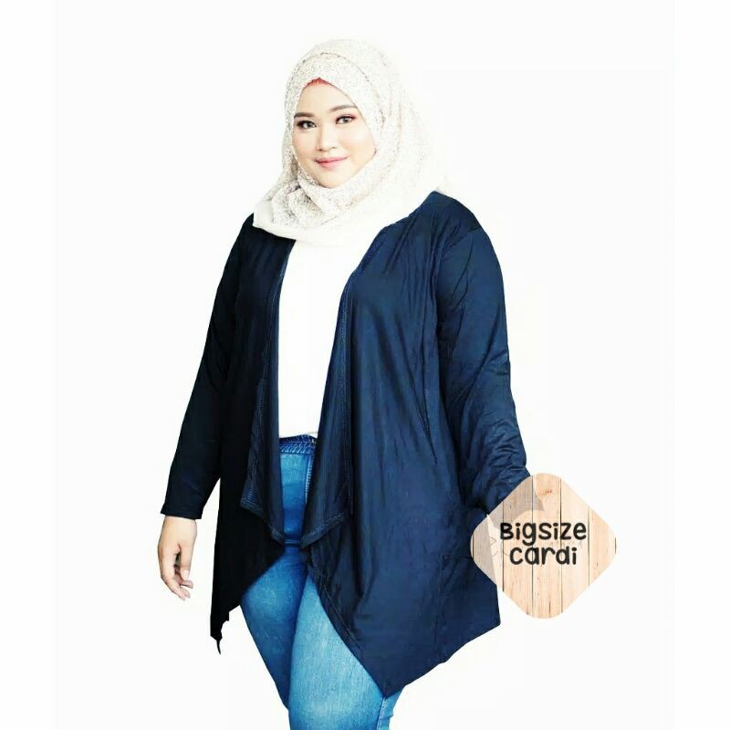 (LD 110 - 140cm) L-XXXL BIGSIZE CARDIGAN JUMBO OUTERWEAR CARDIGAN SPANDEX-5