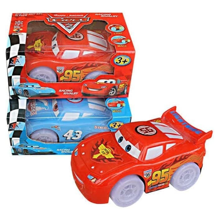 mwn.toys Mobil Baterai Carss Merah dan Biru No.777-1