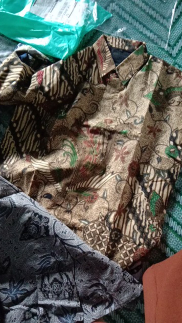 Mahkota Kuning Kemeja Batik Pria Lengan Panjang Full Furing Katun Halus Sragenan