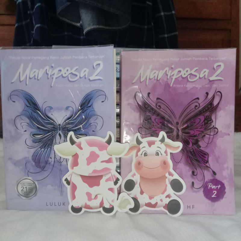 PRELOVED  ORIGINAL Novel Mariposa 2 (part 1&2) + Buku Limited Edition + Printilan (bisa keep maks 8.