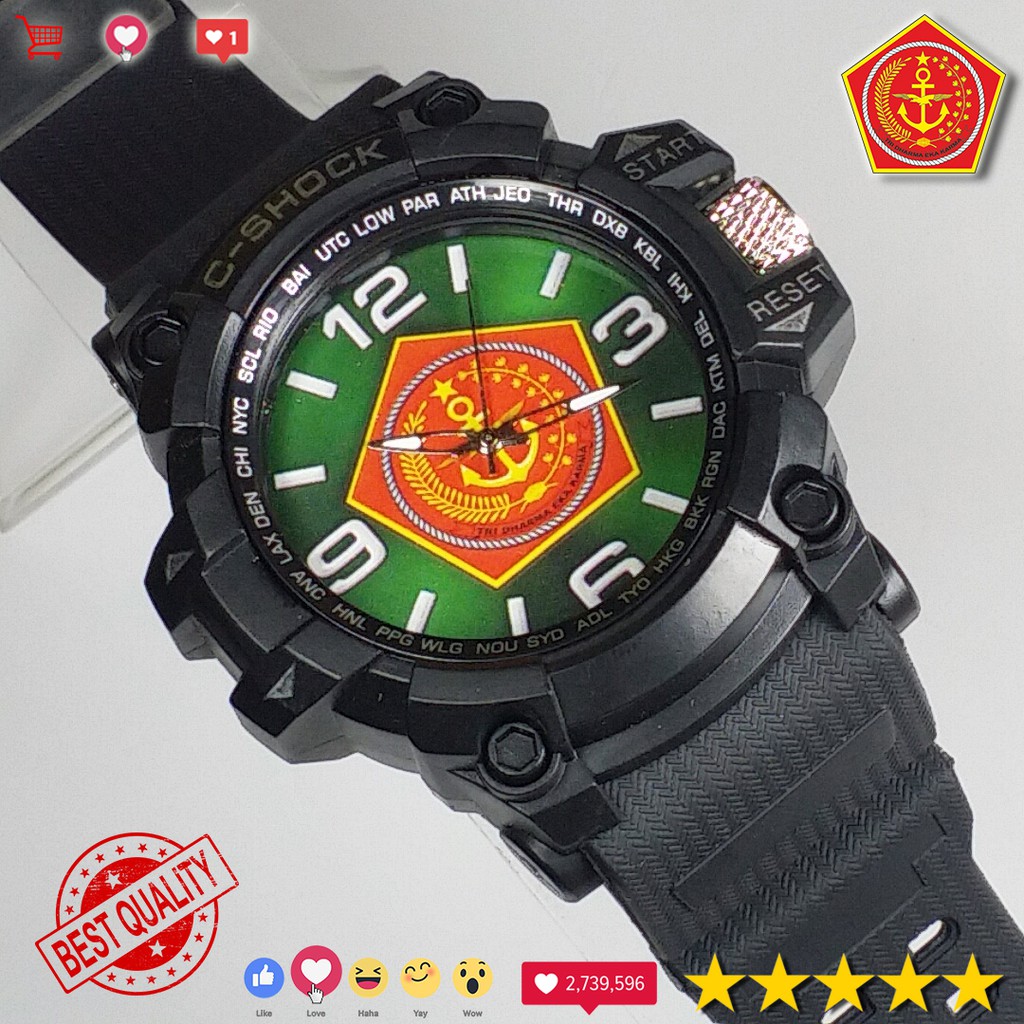 (ISTIMEWA) JAM TANGAN LOGO TNI OUTDOOR ANTI AIR